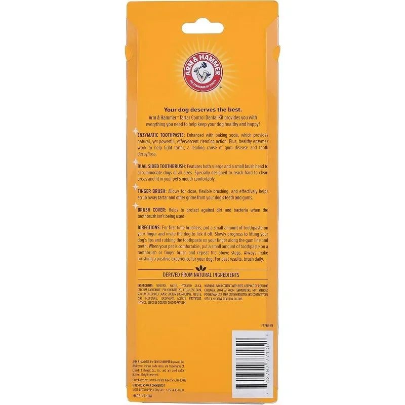 Kit Completo de Higiene Bucal para Cães – Pasta + Escova Dental Antiplaca e Antitártaro