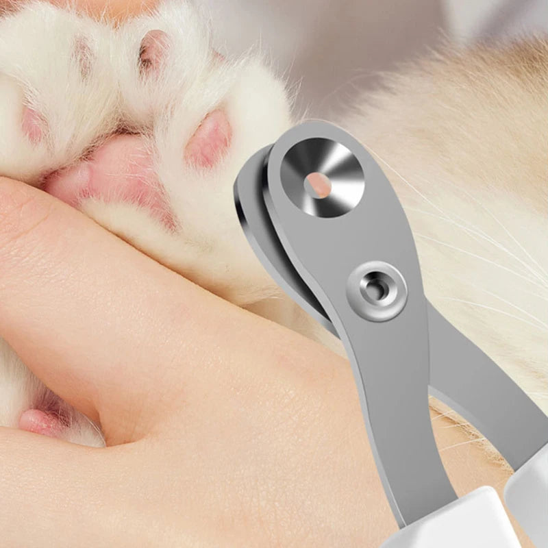 Cortador de Unhas de Precisão para Gatos e Pets Pequenos – Aço Inoxidável com Proteção de Segurança