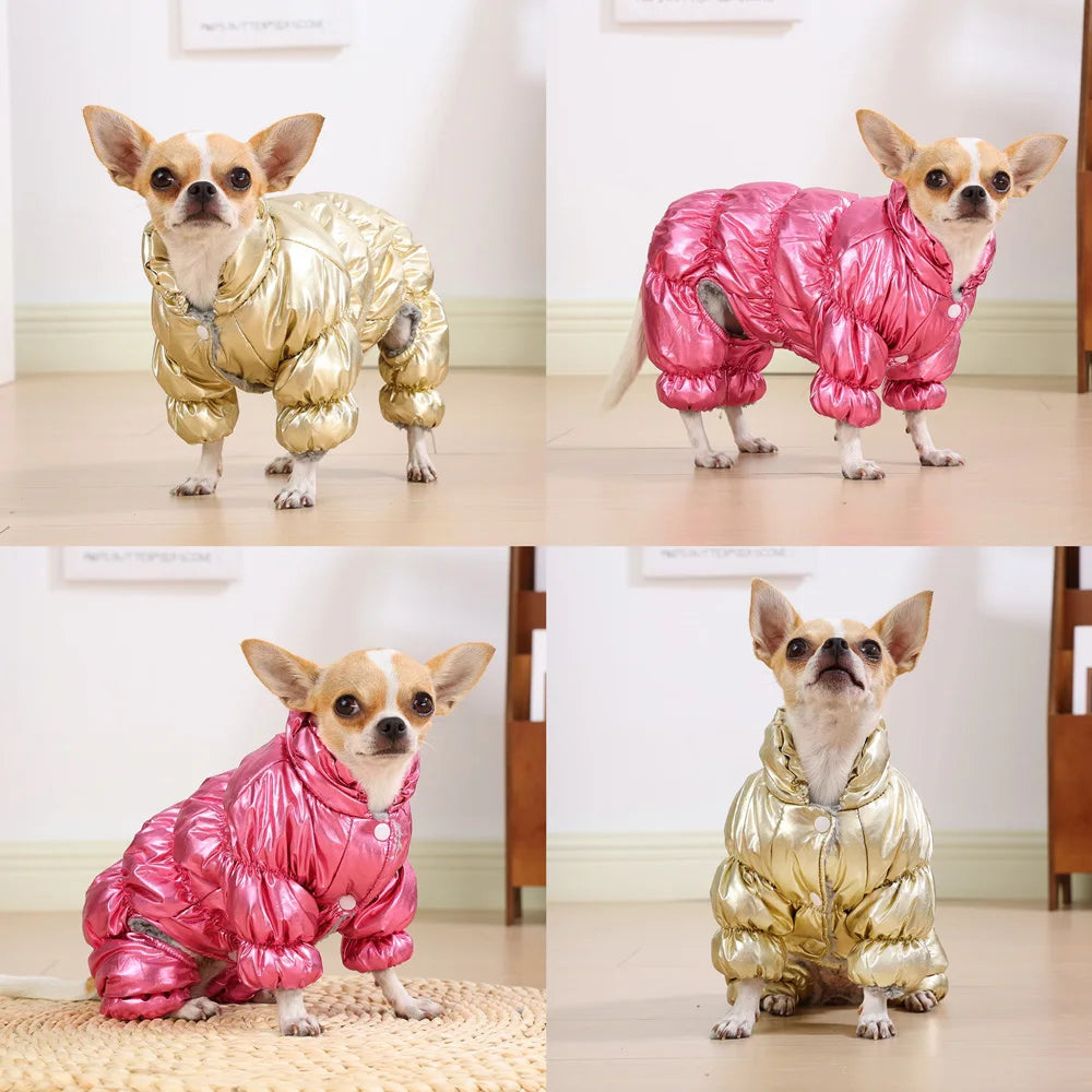 Macacão Impermeável para Cães Pequeno e Médio Porte – Quente, Confortável e à Prova de Chuva